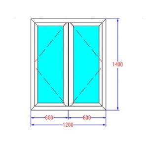 Cửa sổ 2 cánh mở quay - MKS2-01